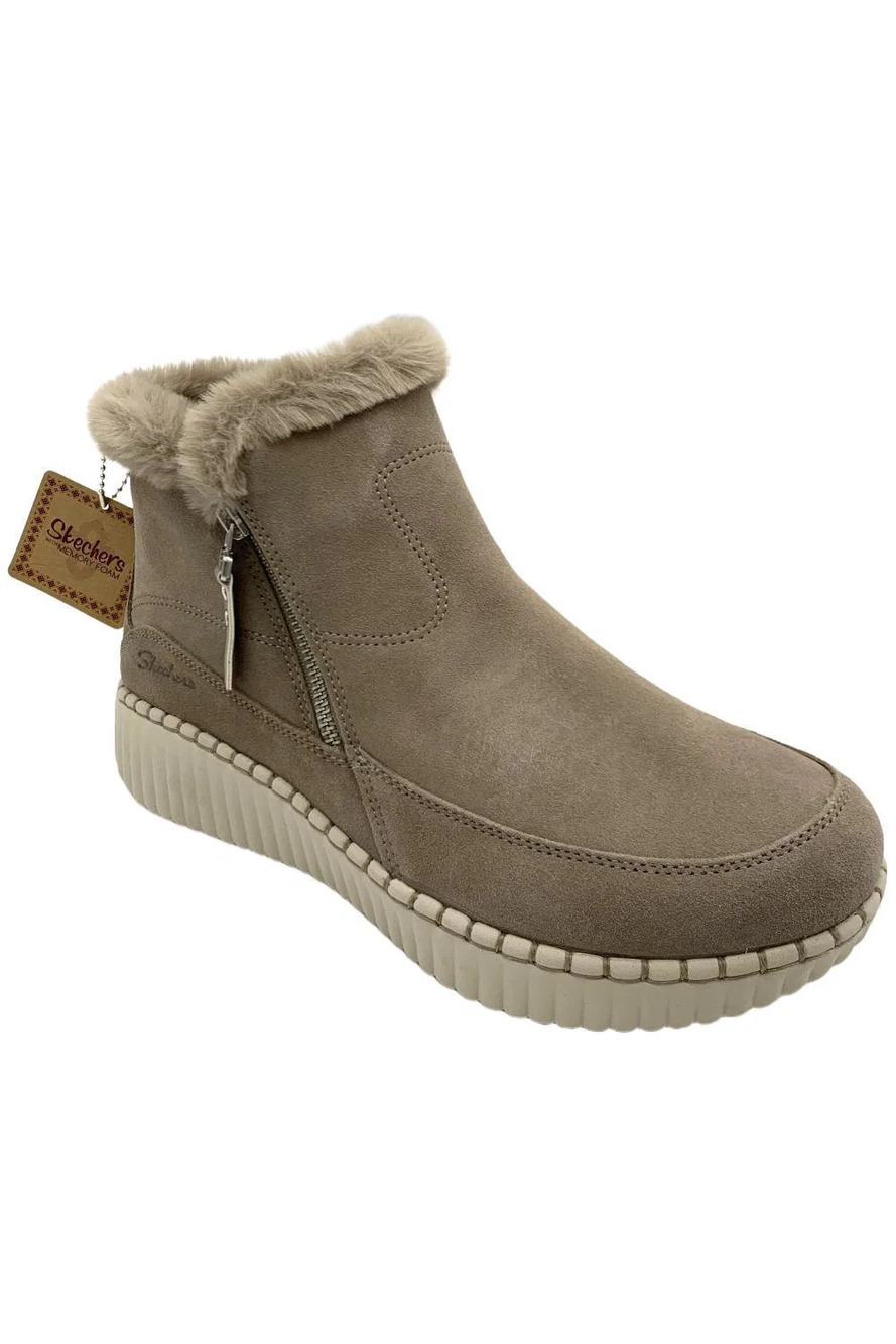 Skechers Women's Season Wilshire BLVD Fresh Zip Ankle Boot Taupe - Medium